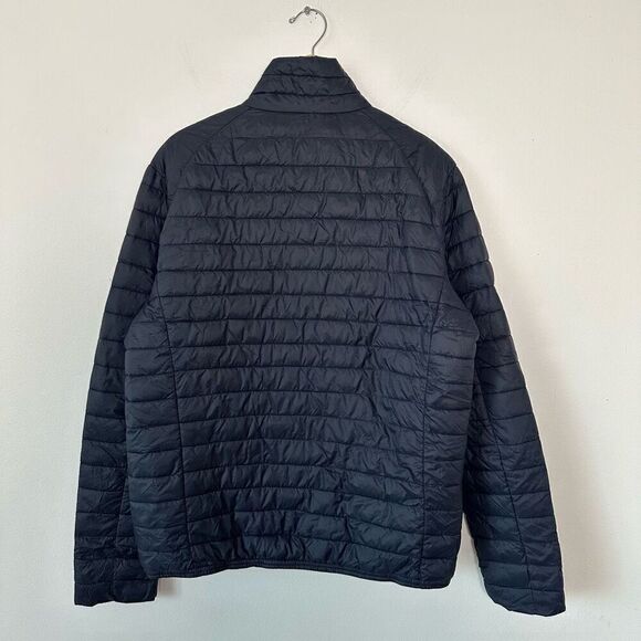 SAVE THE DUCK Men’s Navy Quilted Ultra Light Zip Hooded Jacket - Picture 3 of 11